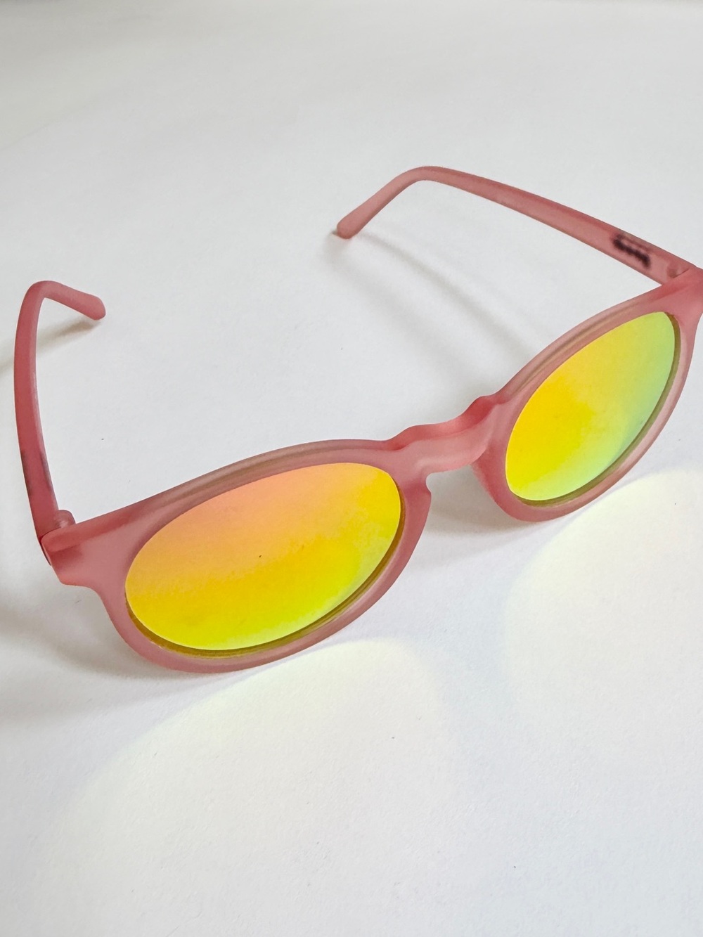 Goodr Pink Round Sunglasses with Mirror Lenses